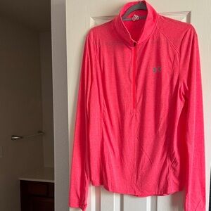 Under Armour Women's Neon Pink Quarter-Zip Pullover